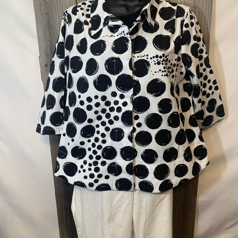 Peck & Peck Polka Dot Jacket sz S